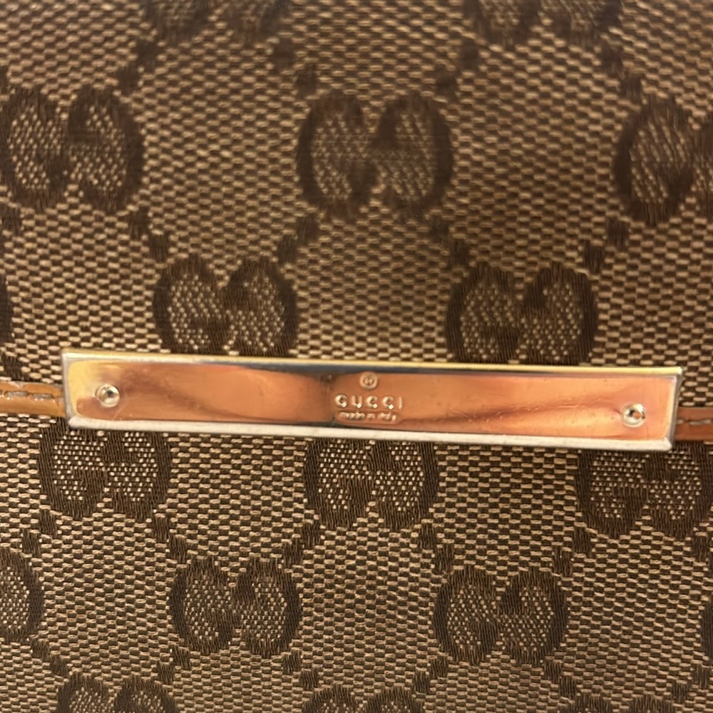 Gucci GG Brown Cream Hawaii Exclusive 112715 Long Bi-fold Wallet Leather Trim - Picture 4 of 17